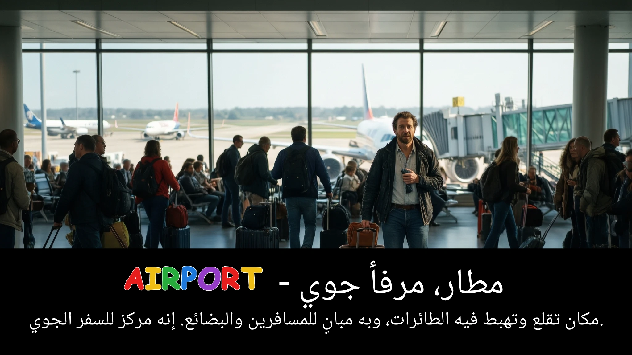Arabic Illustration for airport